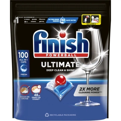Таблетки для посудомоечных машин Finish Ultimate All in 1 100 шт. (5908252012091) - Фото 1 Таблетки для посудомоечных машин Finish Ultimate All in 1 100 шт. (5908252012091) - изображение 1