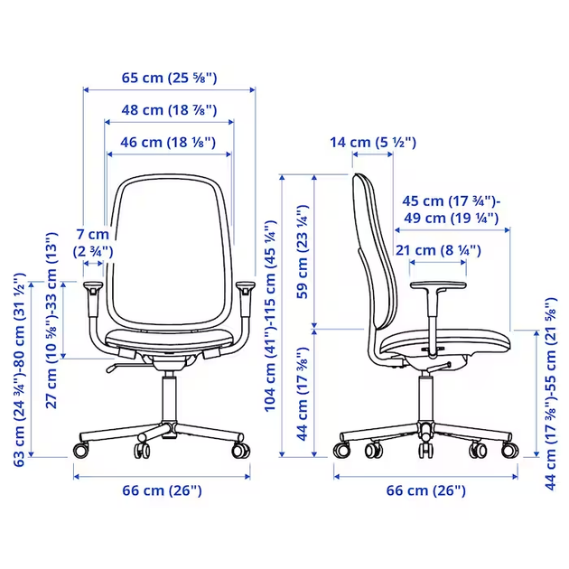 Офисное кресло SMORKULL IKEA 805.034.36 темно-серый - изображение 9