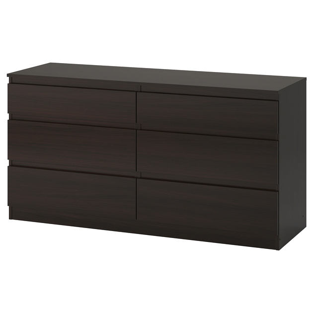 Комод IKEA KULLEN на 6 ящиков IKEA 003.092.35 черно-коричневый - изображение 2