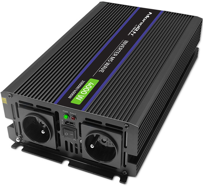 Автомобільний інвертор Qoltec Monolith 4000 MS Wave 2000 Вт/4000 Вт, 12 В на 230 В (955555906182132) - Уцінка - зображення 3