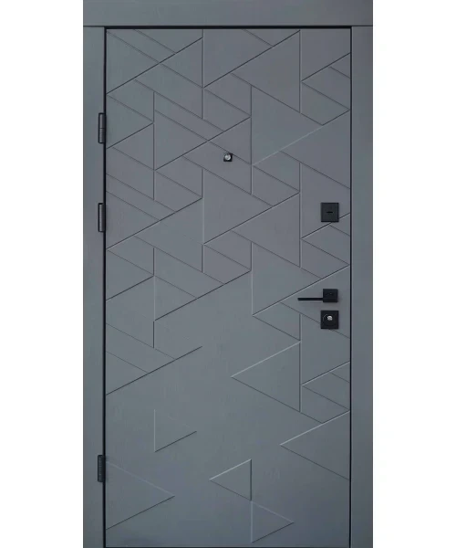 Входная дверь Qdoors Ультра Фрост 950*2050мм Грифель структура софт/Белое дерево - изображение 5
