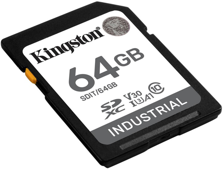 Karta pamięci Kingston SDHC 64GB Industrial Class 10 UHS-I U3 V30 A1 (SDIT/64GB) - obraz 1