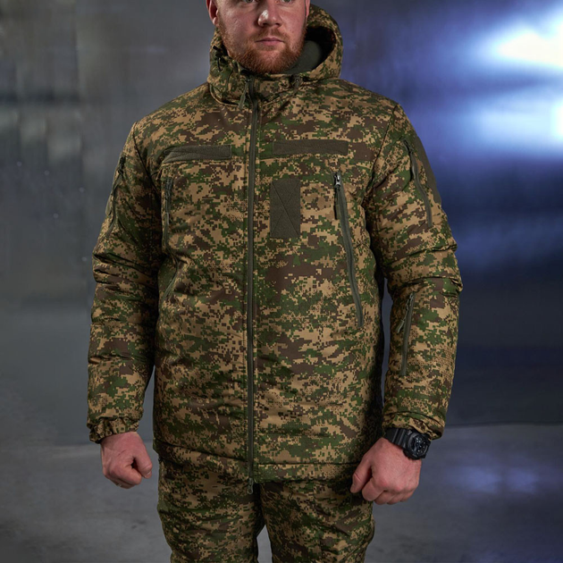 Зимняя форма R-Military Nord Storm Taifun куртка с капюшоном + брюки с подтяжками хищник размер 3XL - изображение 5