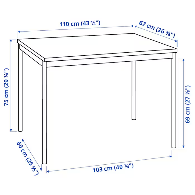 Стол SANDSBERG 110x67 см IKEA 294.203.93 - изображение 8