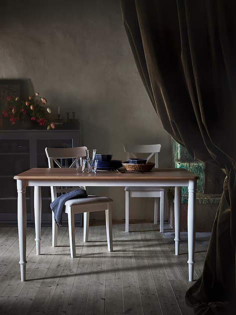 Кухонний стіл DANDERYD IKEA 104.638.58 дуб/білий - Фото 7 Кухонний стіл DANDERYD IKEA 104.638.58 дуб/білий - зображення 7