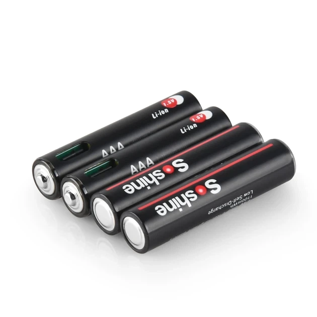 Аккумуляторы AAА -4 штуки, Li-Ion Soshine на 1.5V- 1100 mWh, зарядка USB-C - изображение 8