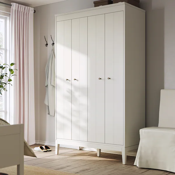 Шкаф IDANAS 121x211 см IKEA 604.588.35 белый - изображение 3