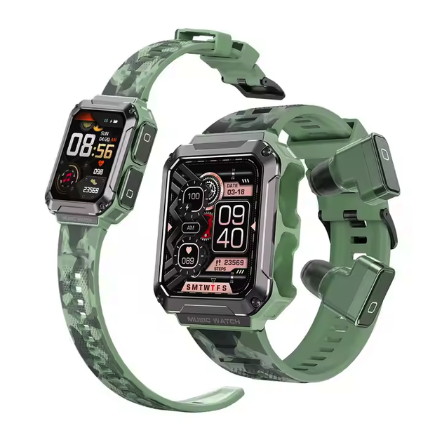 Смарт-годинник 3 в 1 VHG T93, Green 1,96” IPS-екран з підтримкою Bluetooth-гарнітури - изображение 2