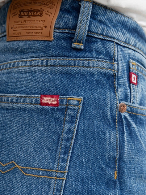 Jeansy rurki damskie z wysokim stanem Big Star Atrea 388 W31L30 Niebieskie (5900714826451) - obraz 6