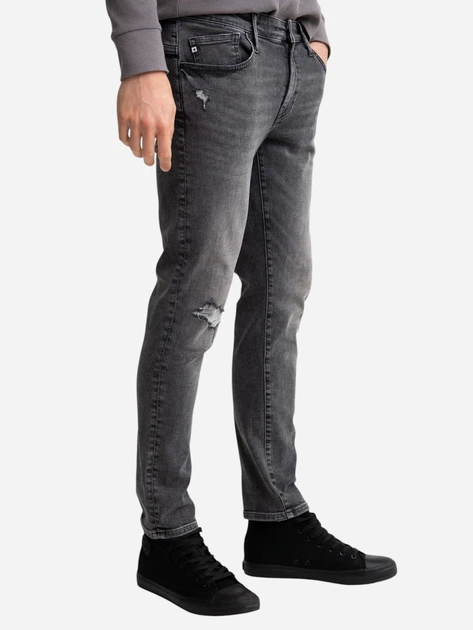 Jeansy slim fit męskie Big Star Jeffray Cropped 898 W36L34 Szare (5900714828318) - obraz 3