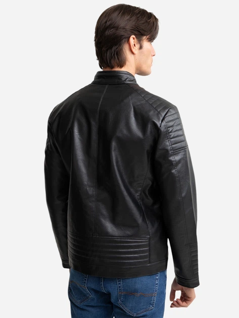 Kurtka skórzana męska ze sztucznej skóry Big Star Dall 906 M Czarna (5900714837839) - obraz 2