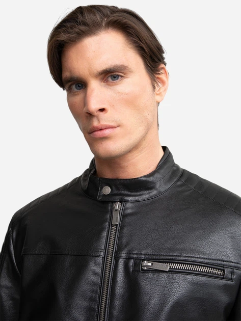 Kurtka skórzana męska ze sztucznej skóry Big Star Dall 906 M Czarna (5900714837839) - obraz 6