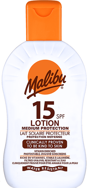 Сонцезахисний лосьйон Malibu SPF 15 200 мл (5025135111327) - зображення 1