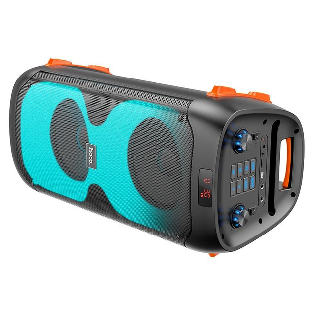 Портативная колонка-караоке Hoco BS53 Manhattan (Беспроводная, 40 Вт, AUX, Bluetooth, TF карта (MicroSD), USB, 2 микрофона) - Черный - изображение 2