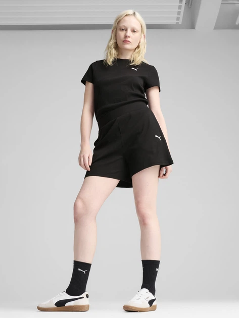 Спортивные шорты женские Puma Ess Elevated High-Rise Rib Shorts 5" 68502601 M Black (4067983495670) - изображение 3