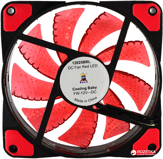 Вентилятор Cooling Baby 12025BRL Red - изображение 2