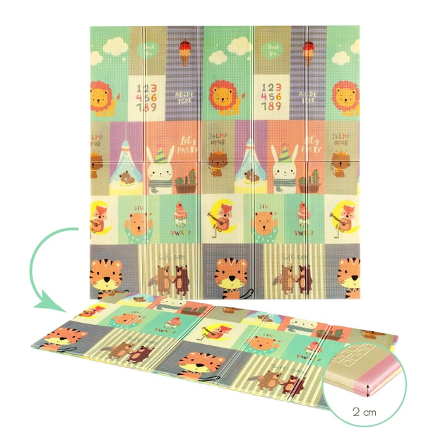 Дитячий складний килимок Nils зоопарк 195 x 180 см MD04 (5907695503913) - зображення 4