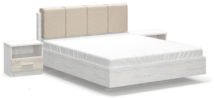 Кровать Ким Мебель Сервис 140х200 см с ламелями + 2 тумбы прикроватные ...