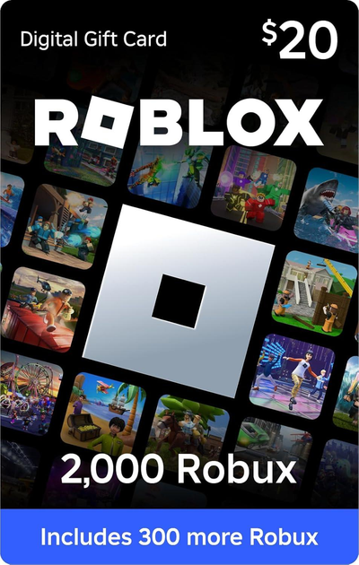 Карта поповнення Roblox Gift Card на 2000 ROBUX | 20$ (USD) - зображення 1