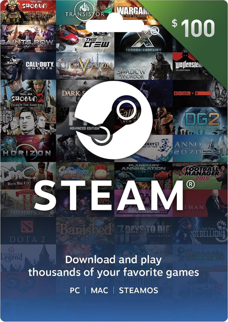 Steam Wallet Gift Card $100 (US-Регион) - изображение 1
