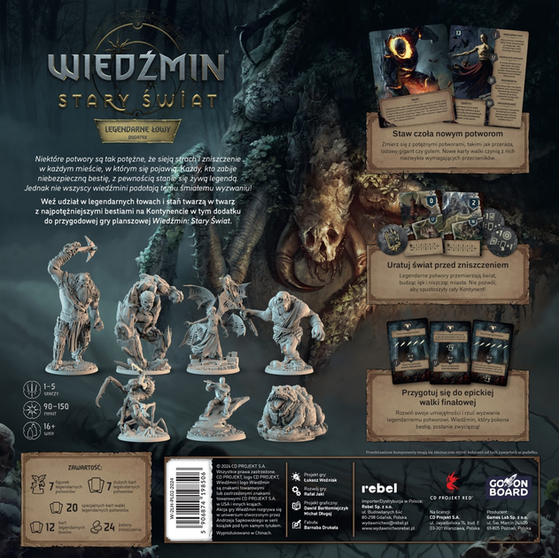 Dodatek do gry planszowej Rebel Wiedźmin: Stary Świat - Legendarne łowy (wydanie polskie) (5906874198506) - obraz 6