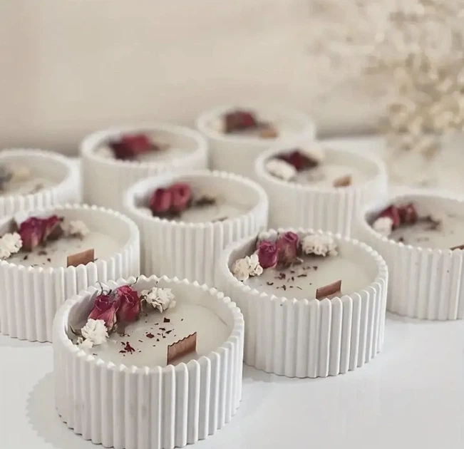 Бетонне кашпо Проміс-Плюс із кришкою Tart, білого кольору - зображення 3