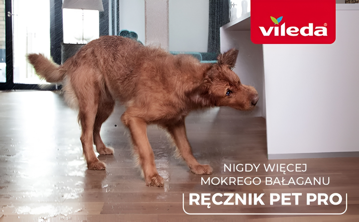 Ręcznik dla zwierząt Vileda Pet Pro M szary 45x70 cm (4023103240247) - obraz 2