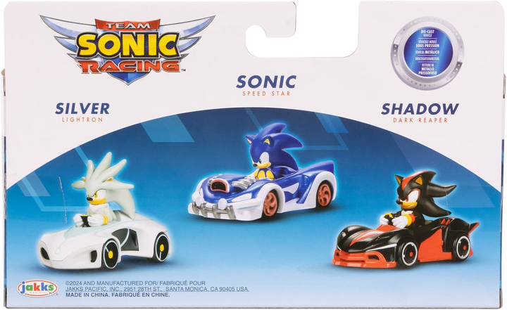 Zestaw do zabawy Jakks Pacific Sonic the Hedgehog Samochody wyścigowe 3 szt (0192995423251) - obraz 8