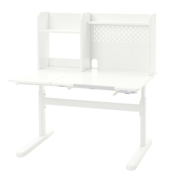 Письмовий стіл з поличкою BERGLARKA IKEA 795.664.82 білий - зображення 2