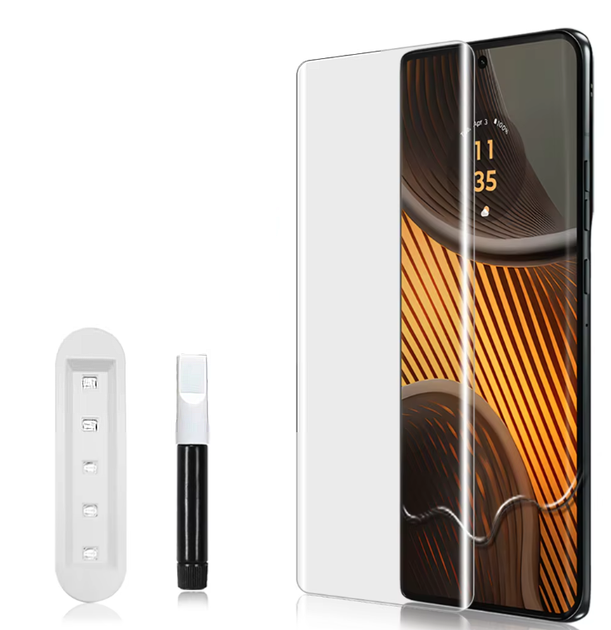 Защитное стекло DK для Motorola Moto G85 | UV Curved (018848) (clear) - Фото 4 Защитное стекло DK для Motorola Moto G85 | UV Curved (018848) (clear) - изображение 4
