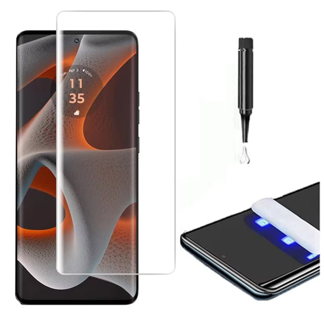 Защитное стекло DK для Motorola Moto G85 | UV Curved (018848) (clear) - Фото 5 Защитное стекло DK для Motorola Moto G85 | UV Curved (018848) (clear) - изображение 5