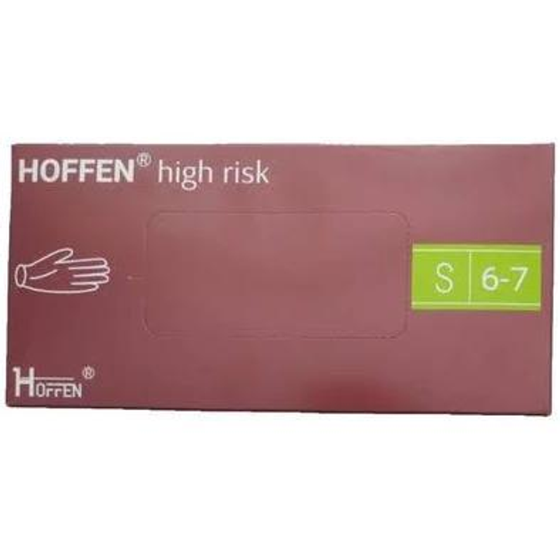 Рукавички латексні щільні High Risk (14.5 г) HOFFEN (Hoff Medical) (50 шт./уп.) р.S - изображение 1