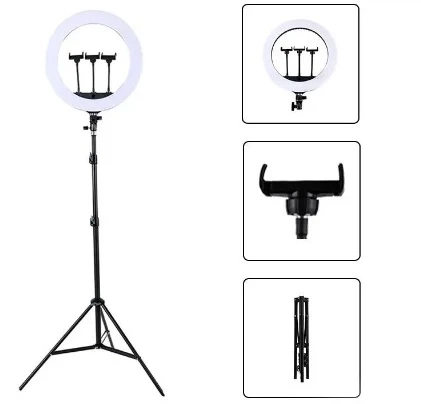 Кольцевая LED лампа RL-21 54 см 60 ВТ и штатив 2.1 м - Фото 4 Кольцевая LED лампа RL-21 54 см 60 ВТ и штатив 2.1 м - изображение 4