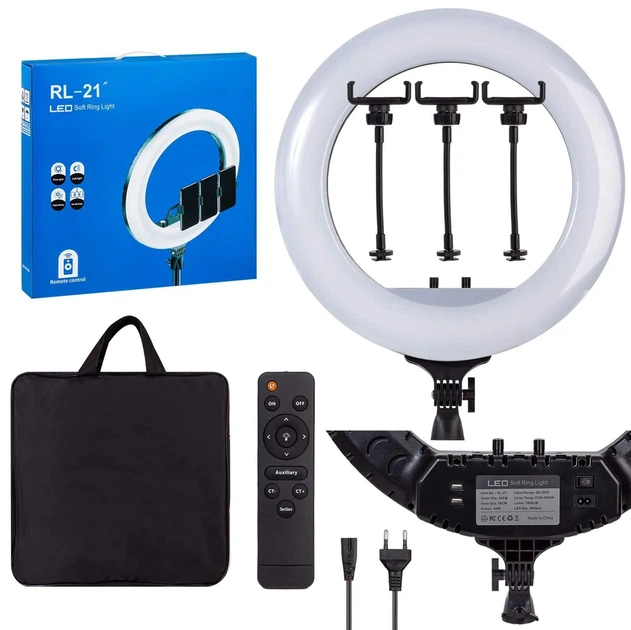Кольцевая LED лампа RL-21 54 см 60 ВТ и штатив 2.1 м - Фото 10 Кольцевая LED лампа RL-21 54 см 60 ВТ и штатив 2.1 м - изображение 10