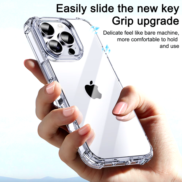 Противоударный чехол для iPhone 16 Pro IPAKY Crystal Series с бортиками Прозрачный - Фото 7 Противоударный чехол для iPhone 16 Pro IPAKY Crystal Series с бортиками Прозрачный - изображение 7