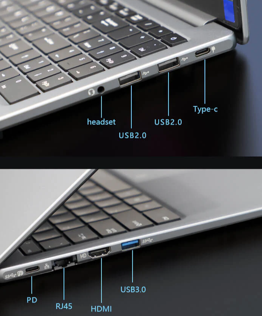 Ноутбук 15.6" KUU A4 Intel Core i7-1185G7 RAM 16GB SSD 512GB Win11 Алюминиевый корпус (UKR) - изображение 5