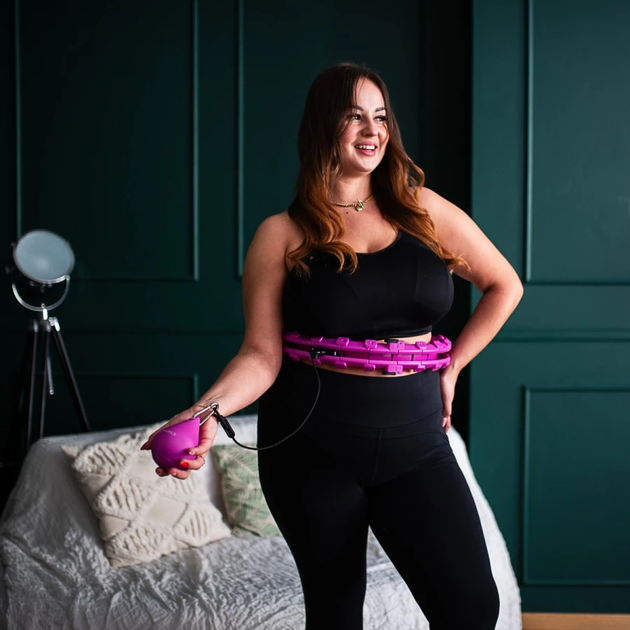 Хула-хуп HMS HHW12 Plus Size з вкладками та обтяжувачем Фіолетовий (5907695545265) - зображення 16
