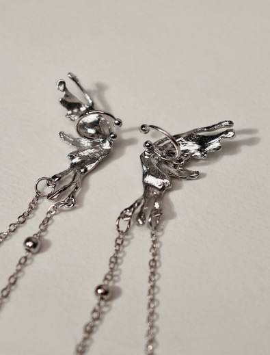 Кафи без проколу "Крила" Fashion Jewerly сережки кліпси на вуха жіночі моносерега сріблястий колір (SVS) - Фото 6 Кафи без проколу "Крила" Fashion Jewerly сережки кліпси на вуха жіночі моносерега сріблястий колір (SVS) - зображення 6