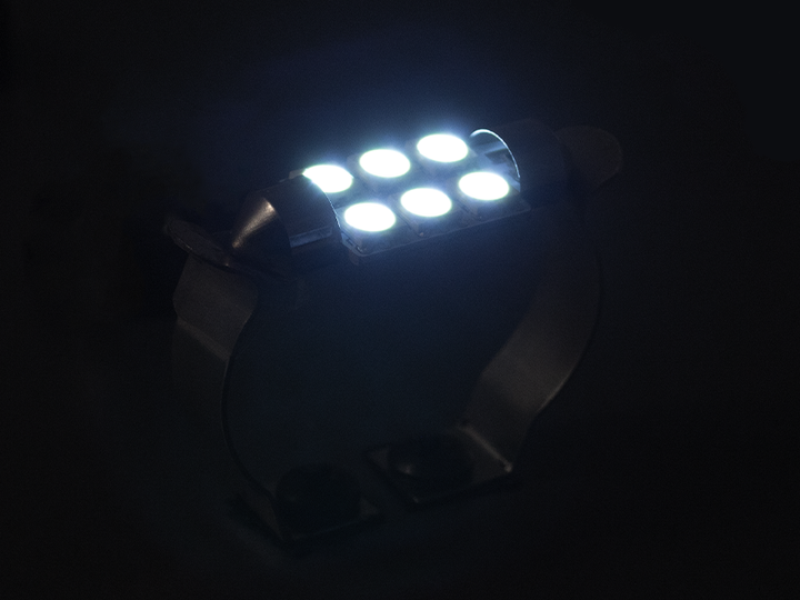 Світлодіодна автолампа C5W SV8.5 12В 36мм SMD5050-6led білий - Фото 2 Світлодіодна автолампа C5W SV8.5 12В 36мм SMD5050-6led білий - зображення 2