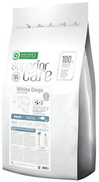 Sucha karma dla psów Nature's Protection Superior Care White Dogs Grain Free Adult Small and Mini Breeds z białą rybą 10 kg (4771317456687) - obraz 1