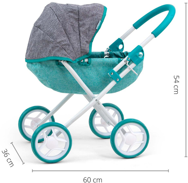 Wózek dla lalek Milly Mally Dori Prestige mint zielony (5901761125580) - obraz 8