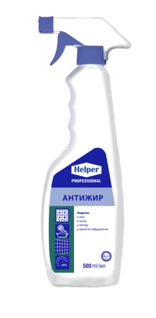 Средство для мытья кухонных поверхностей АНТИЖИР 500 мл HELPER Prof - изображение 2