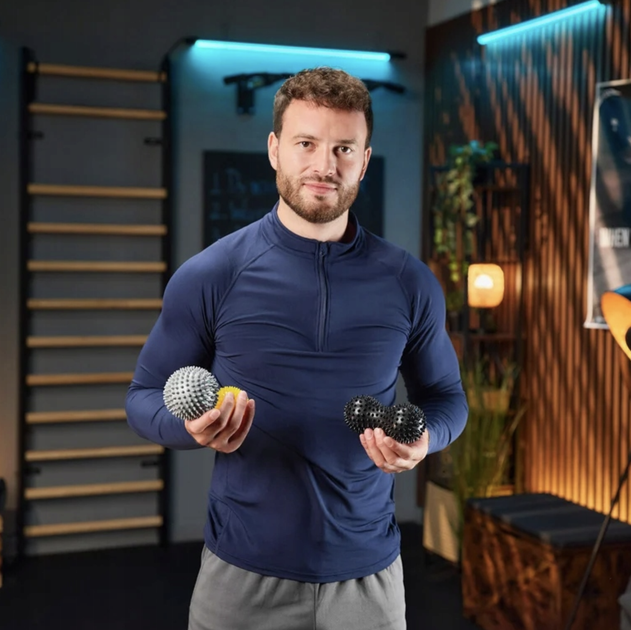 Набір масажних м'ячів Trex Sport TX-003MSB 3в1 для йоги та фітнесу PVC - зображення 10