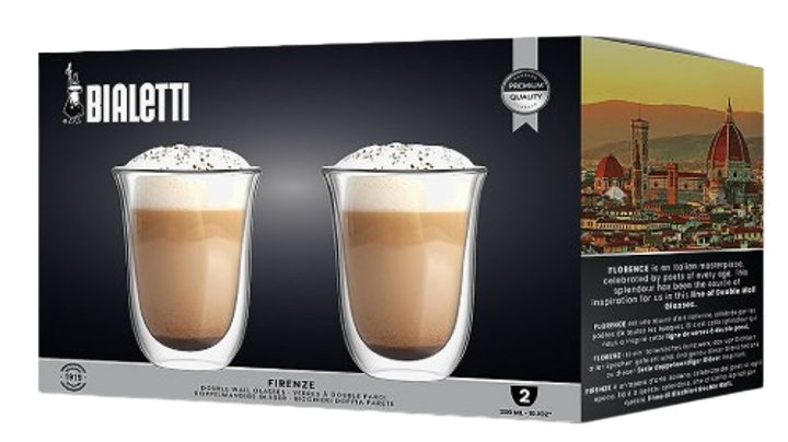 Zestaw szklanek Bialetti Firenze z podwójnymi ściankami 2x300 ml (8006363038416) - obraz 3