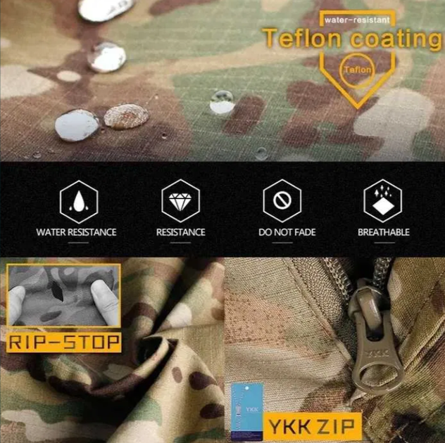 Комплект тактической формы IDOGEAR G3 Combat с наколенниками и рубашкой 2XL Камуфляж - изображение 5