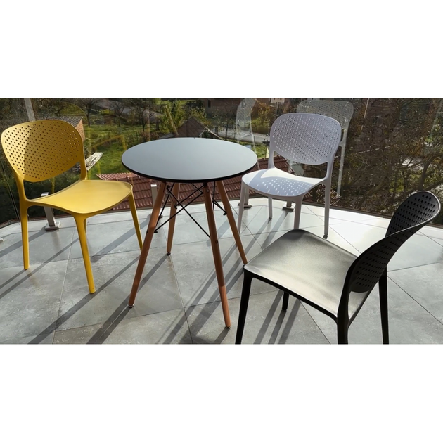 Стол обеденный круглый Bonro В-957-600 Черный - изображение 9