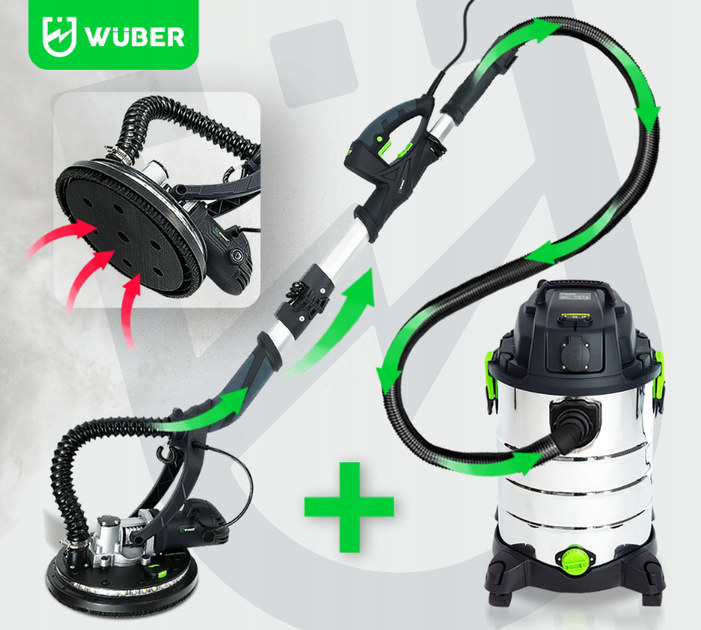 Шліфмашина для стін 1500 Вт 230 В Wuber - зображення 10