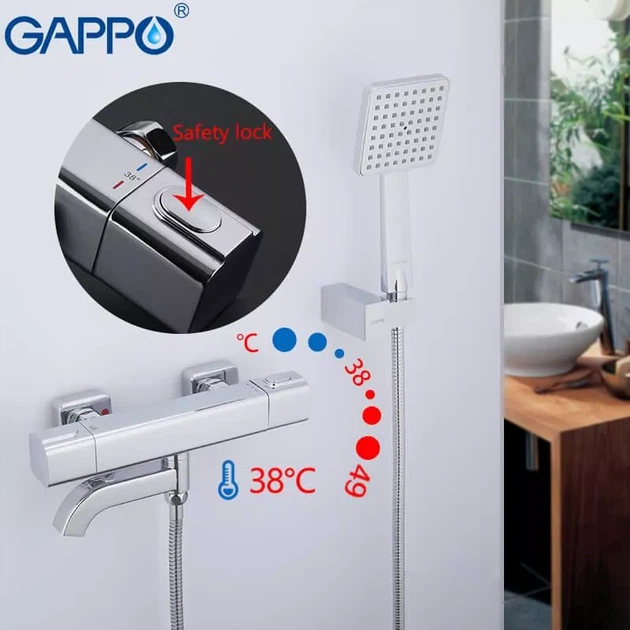 Смеситель для ванны с термостатом GAPPO G3291 - Фото 3 Смеситель для ванны с термостатом GAPPO G3291 - изображение 3