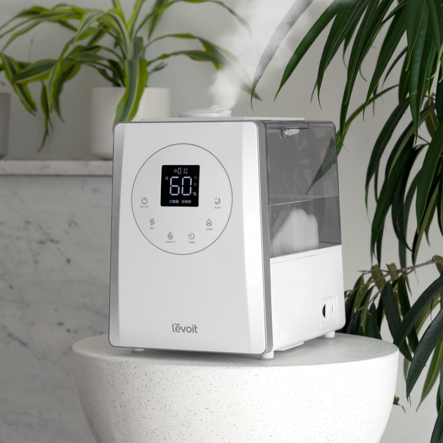 Увлажнитель воздуха Levoit LV600S с Wi-Fi и ДУ, ультразвуковой, тёплый и холодный пар, резервуар 6 л, гигрометр, таймер, ночной режим, для помещений до 70 м² - изображение 3