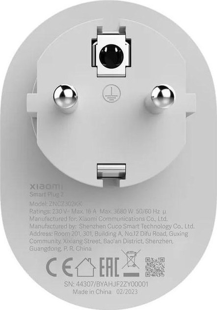 Inteligentne gniazdko Xiaomi Smart Plug 2 (6941812706626) - obraz 2